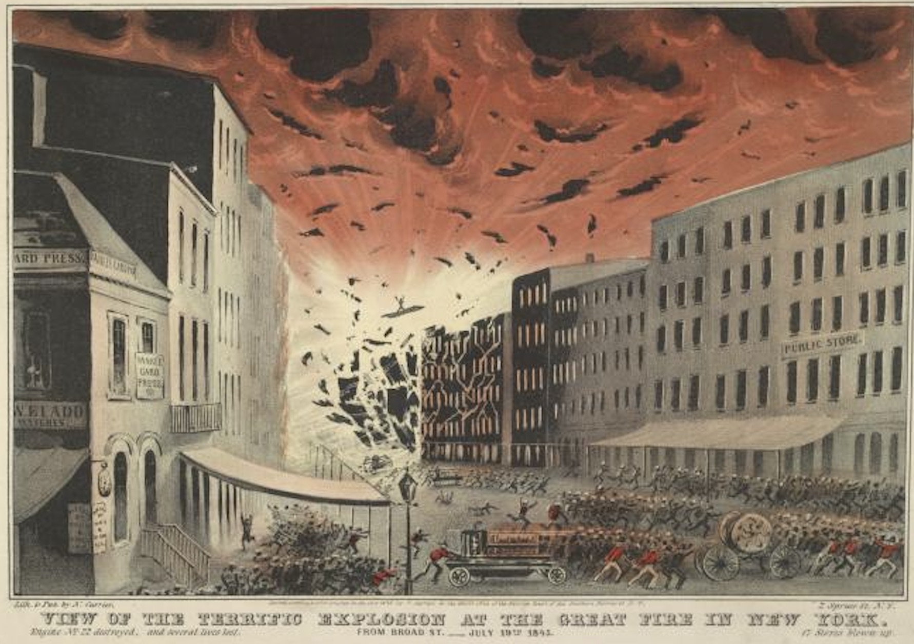 The Great Fire Of July 19, 1845: Lower Manhattan In Flames - The Bowery ...